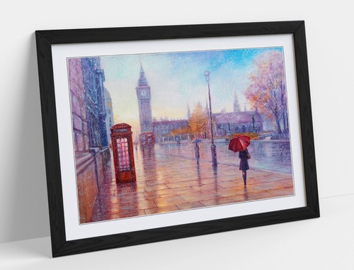 London street city - city, watercolour