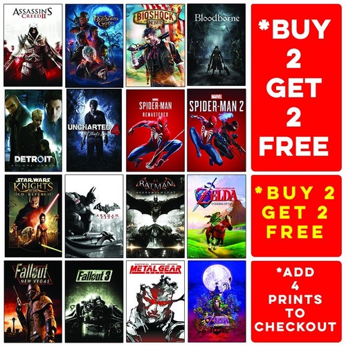 Gaming posters prints fully - gaming, a3