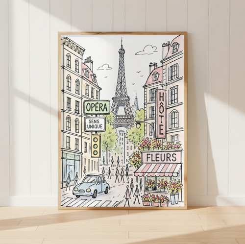 Paris print eiffel tower wall - eiffel,