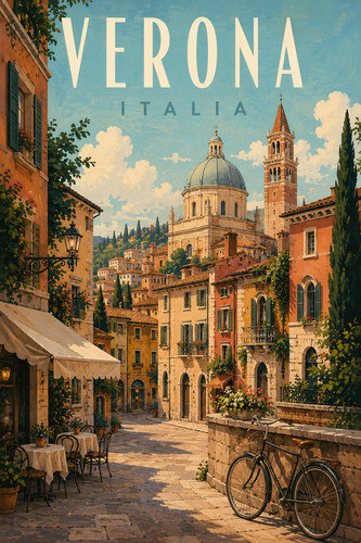 Verona italy travel - italy, poster