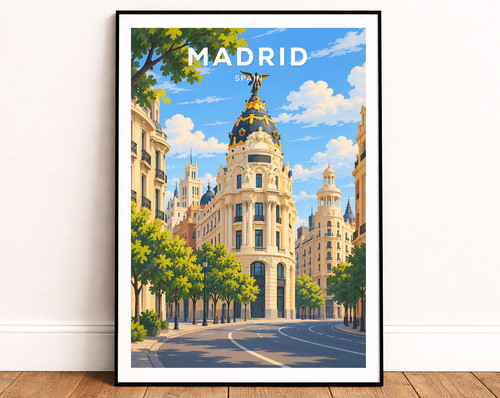 Madrid travel poster spain - travel,