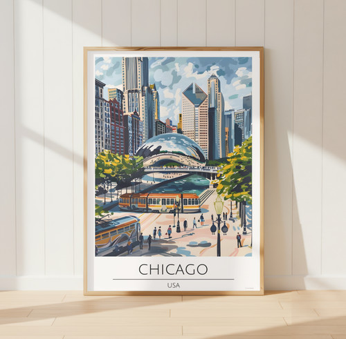 Chicago print the bean usa - print,