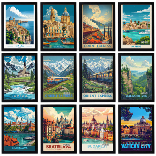 Vintage europe travel holiday - vintage,