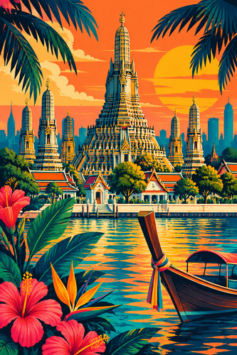 Bangkok thailand pop art - thailand,
