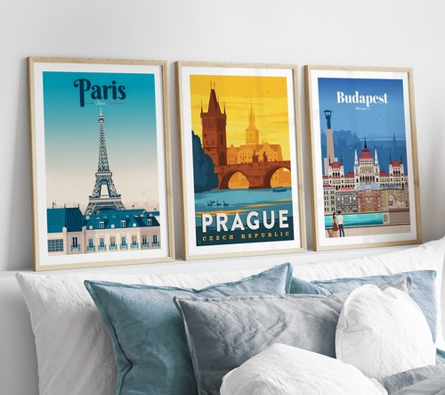 Set vintage travel - set,