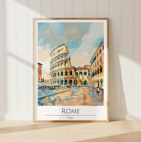 Rome italy travel poster print - rome,