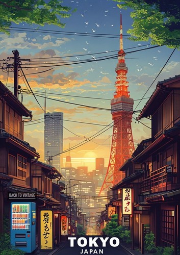 Serene tokyo street sunset - serene,