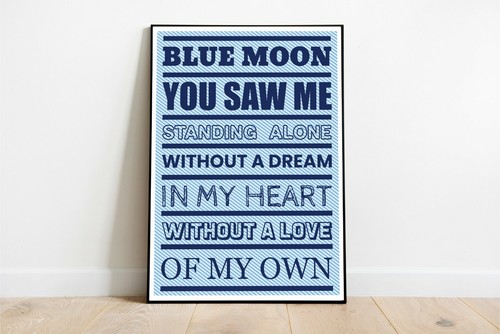 Man city song poster blue - song,