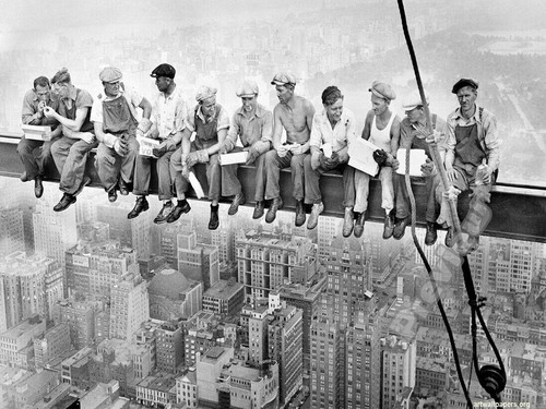 Lunch skyscraper poster - on, a