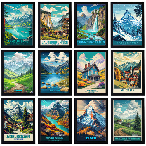 Vintage switzerland travel - vintage,