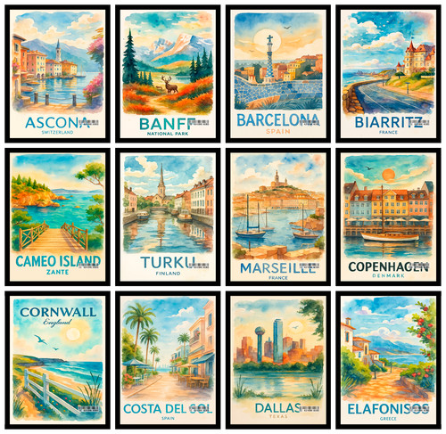 World famous city - world, print