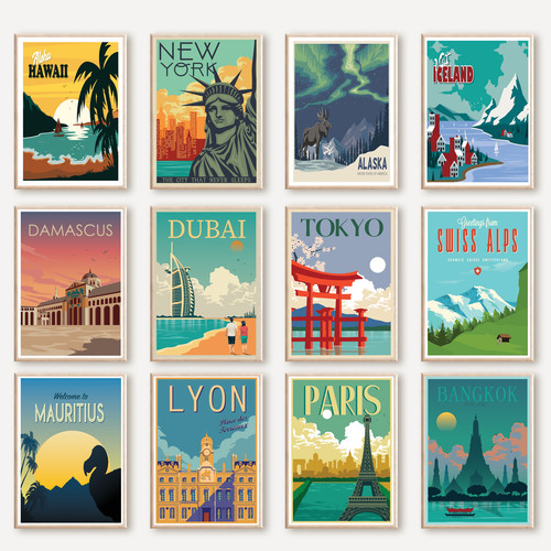 Vintage travel retro - vintage, art